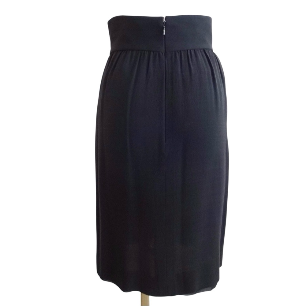 CHANEL BOUTIQUE Vintage Pleated Silk Crepe Layered Skirt in black - Picture 5 of 10